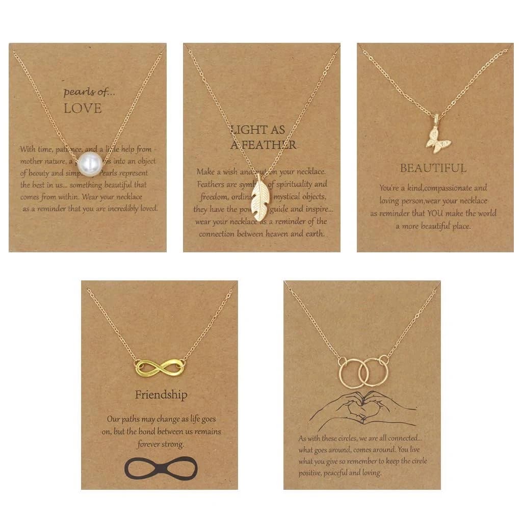 5PC Pendant Necklace Set for Women & Girls